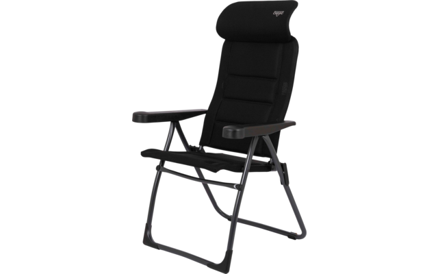 Crespo AP/215-ADC-80 Campingstuhl mit 7-fach verstellbarer Rückenlehne / verstellbarer Kopfstütze schwarz