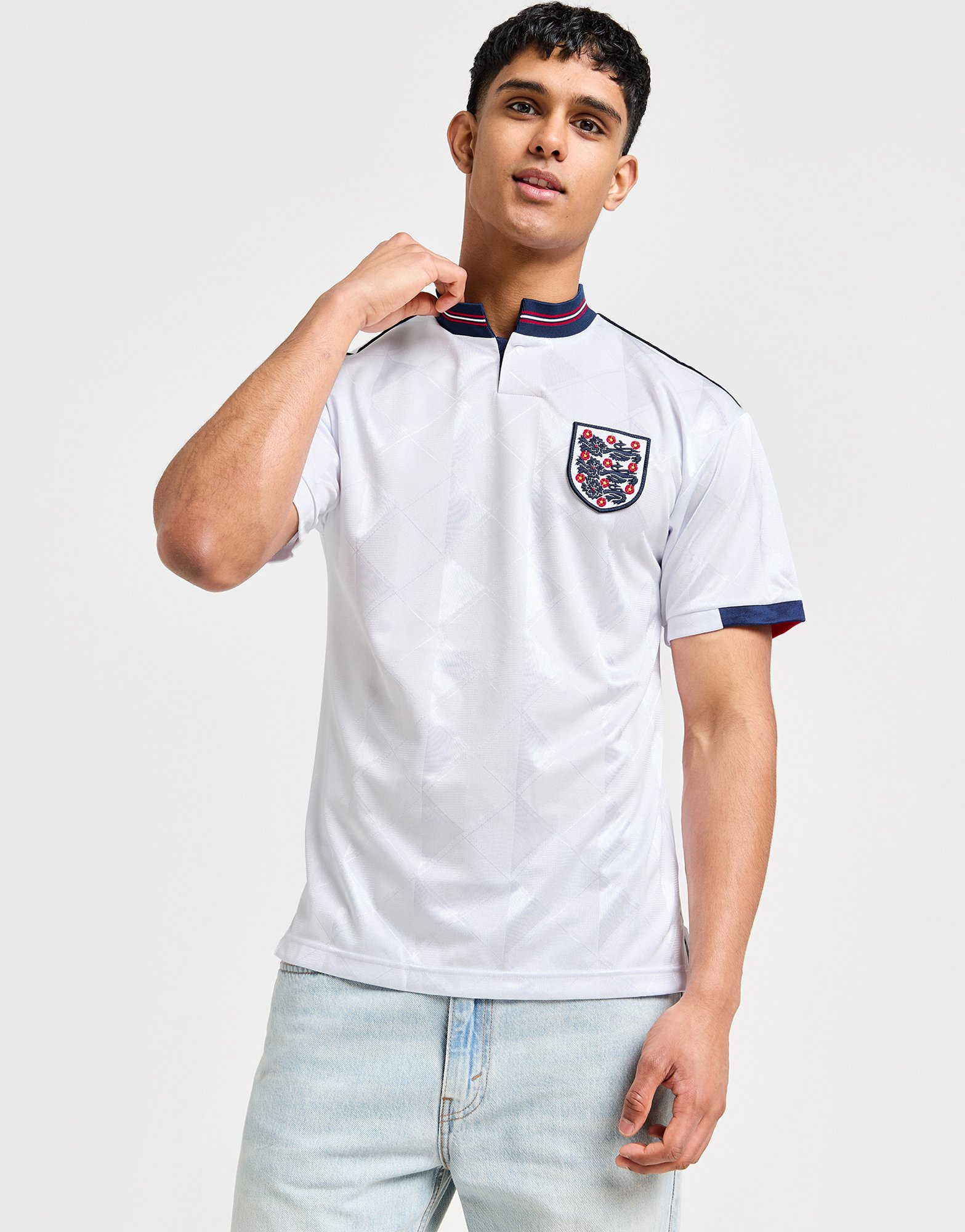 Score Draw Maillot Angleterre '89 Rétro Match Domicile Homme