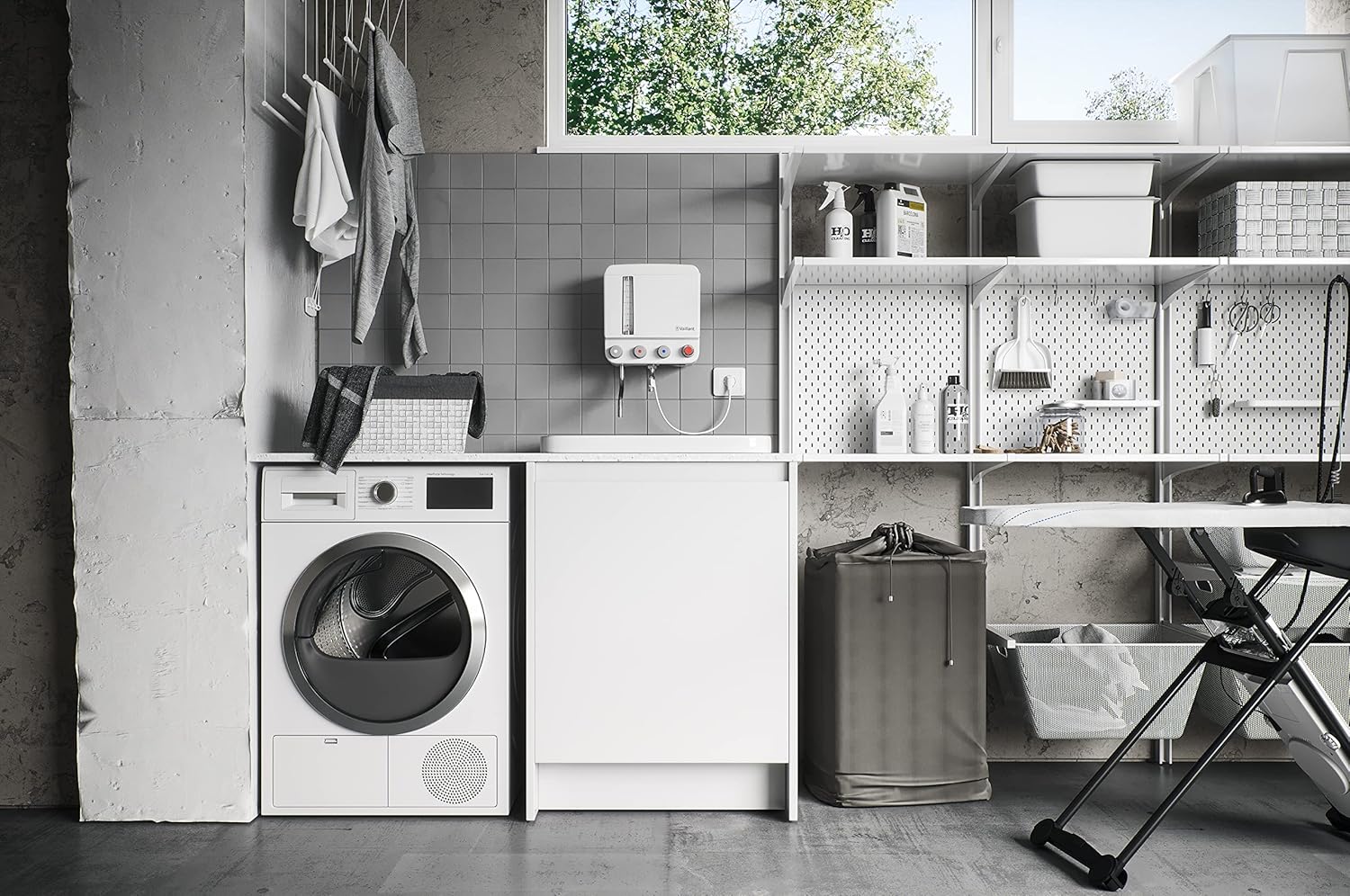 Vaillant VEK 5 L Elektro-Kochendwassergerät wandhängend (weiß), 230V, 2,4 kW Heizleistung, Elektrowarmwasserspeicher mit Netzkabel, Warmwasserbereiter, 005124
