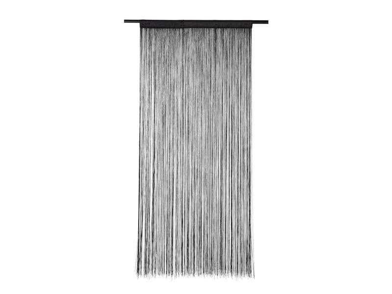 COCON Fadenvorhang 90 cm x 200 cm, Schwarz Dekorativer Fransenvorhang