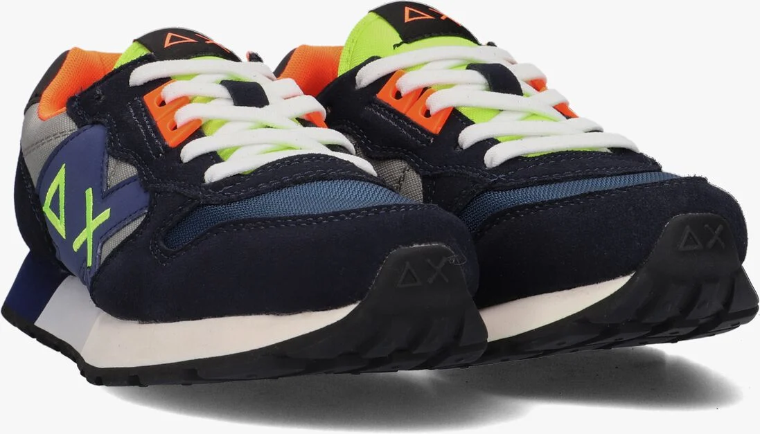 SUN68 blauwe sun68 lage sneakers boy's jaki fluo