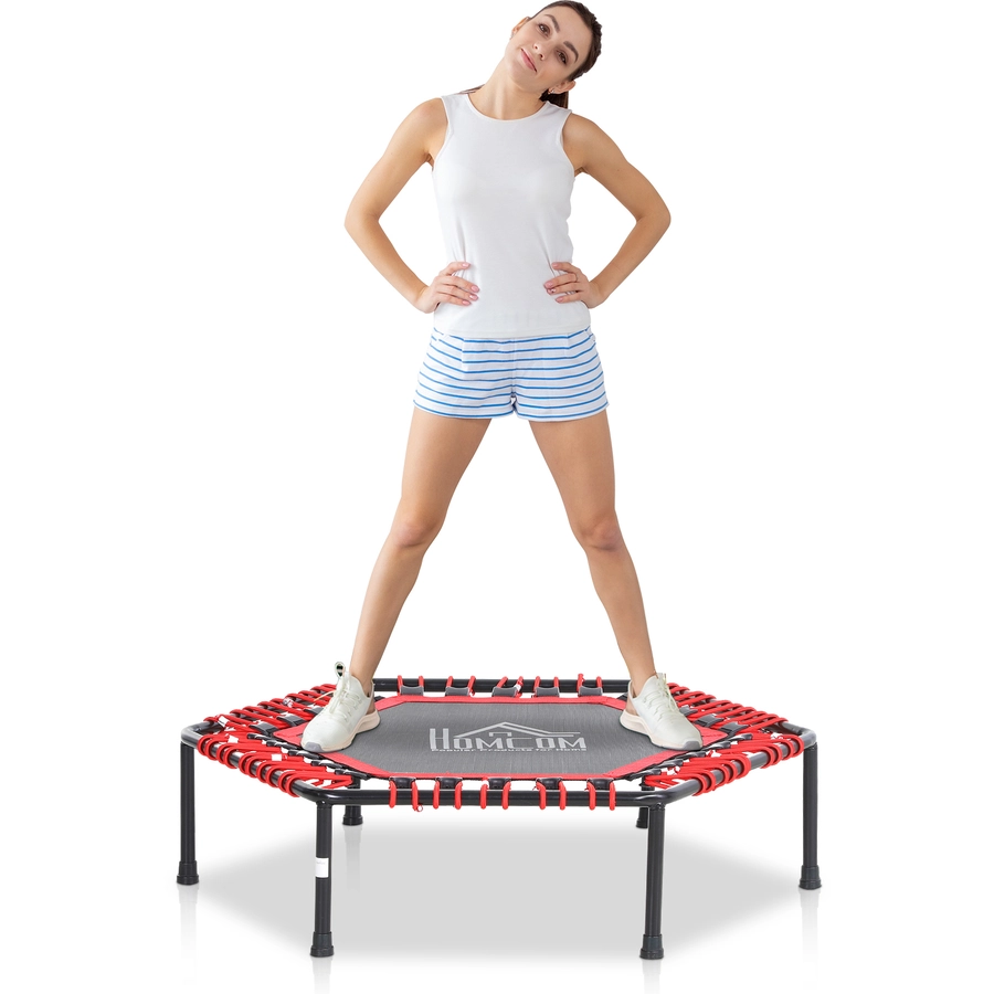 HOMCOM Fitness-Trampolin für Yoga rot
