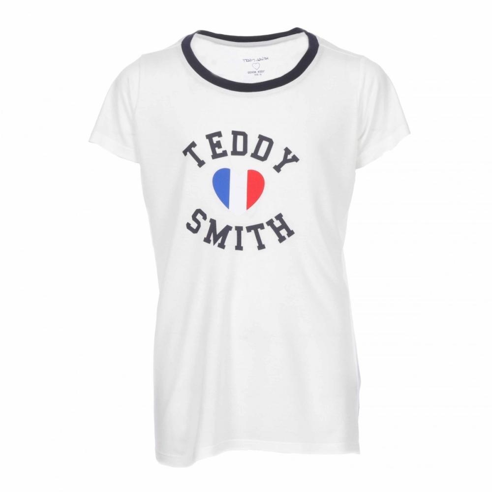 Teddy Smith T-shirt blanc fille Teddy Smith Twelvo