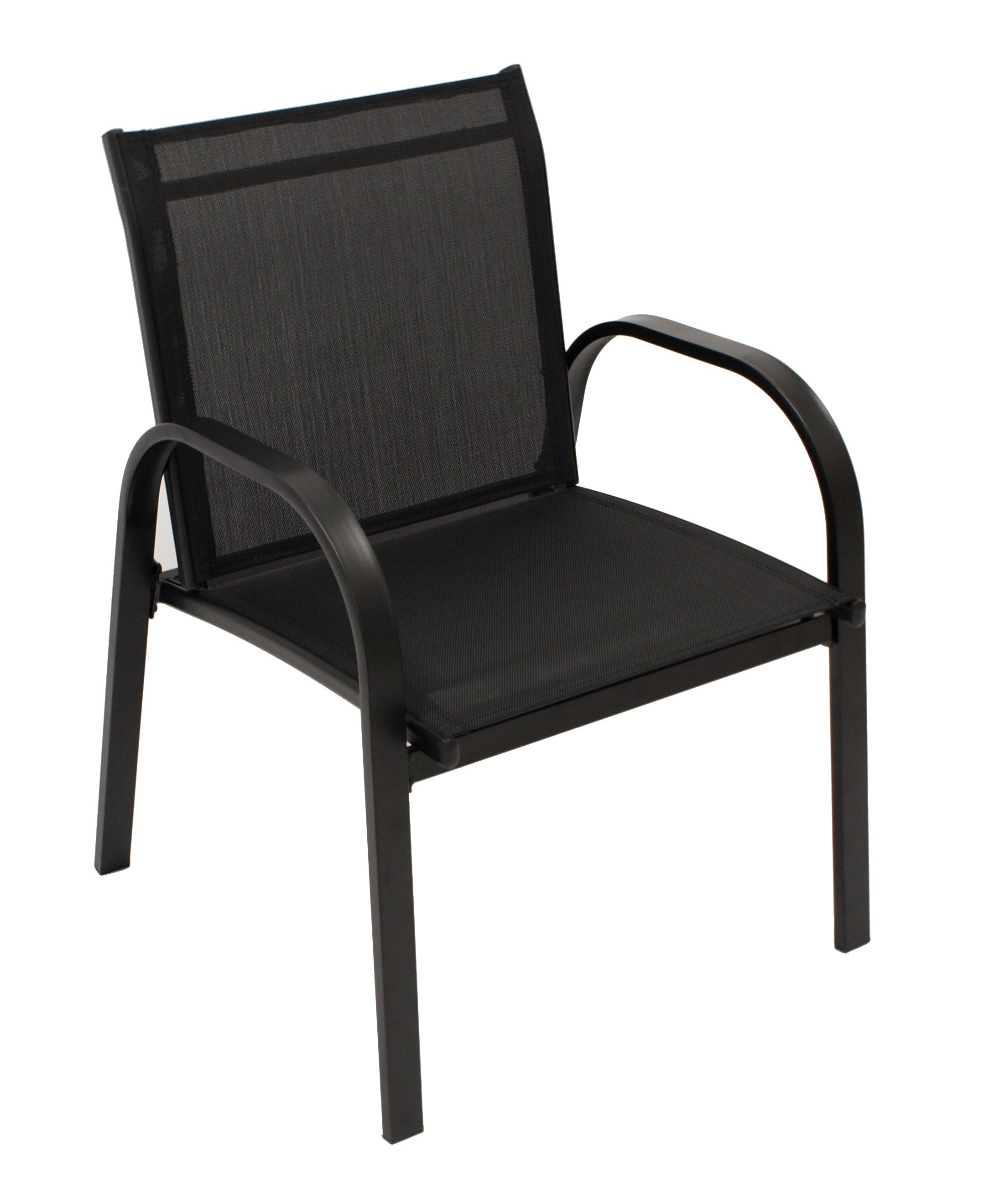 DEGAMO Lounge Set ARONA 4-teilig, Metall + Kunstgewebe schwarz
