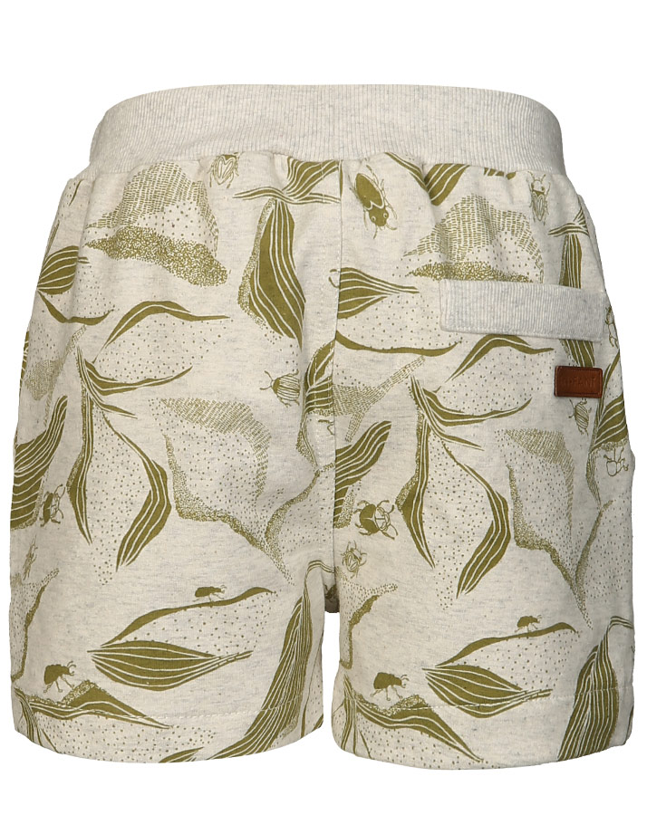 Sweat-Shorts INSEKTEN in beige melange/grün