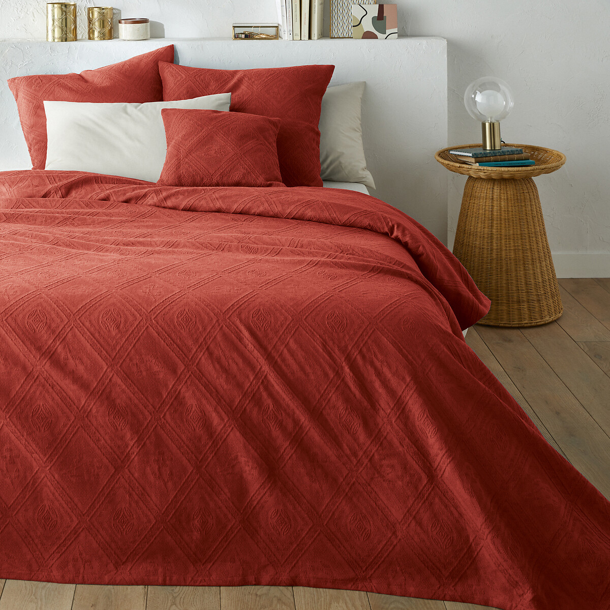 LA REDOUTE INTERIEURS<br>Colcha de algodão jacquard, Indo
