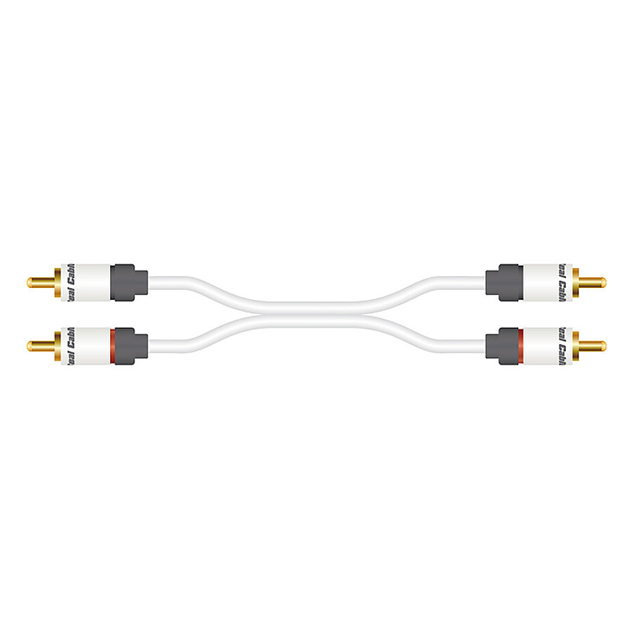 Real Cable Câble audio 2 RCA / 2 RCA Blanc - 5 m