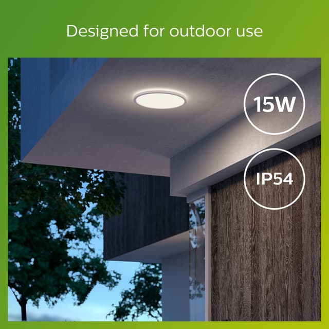 Philips SuperSlim udendørs loftslampe 15W