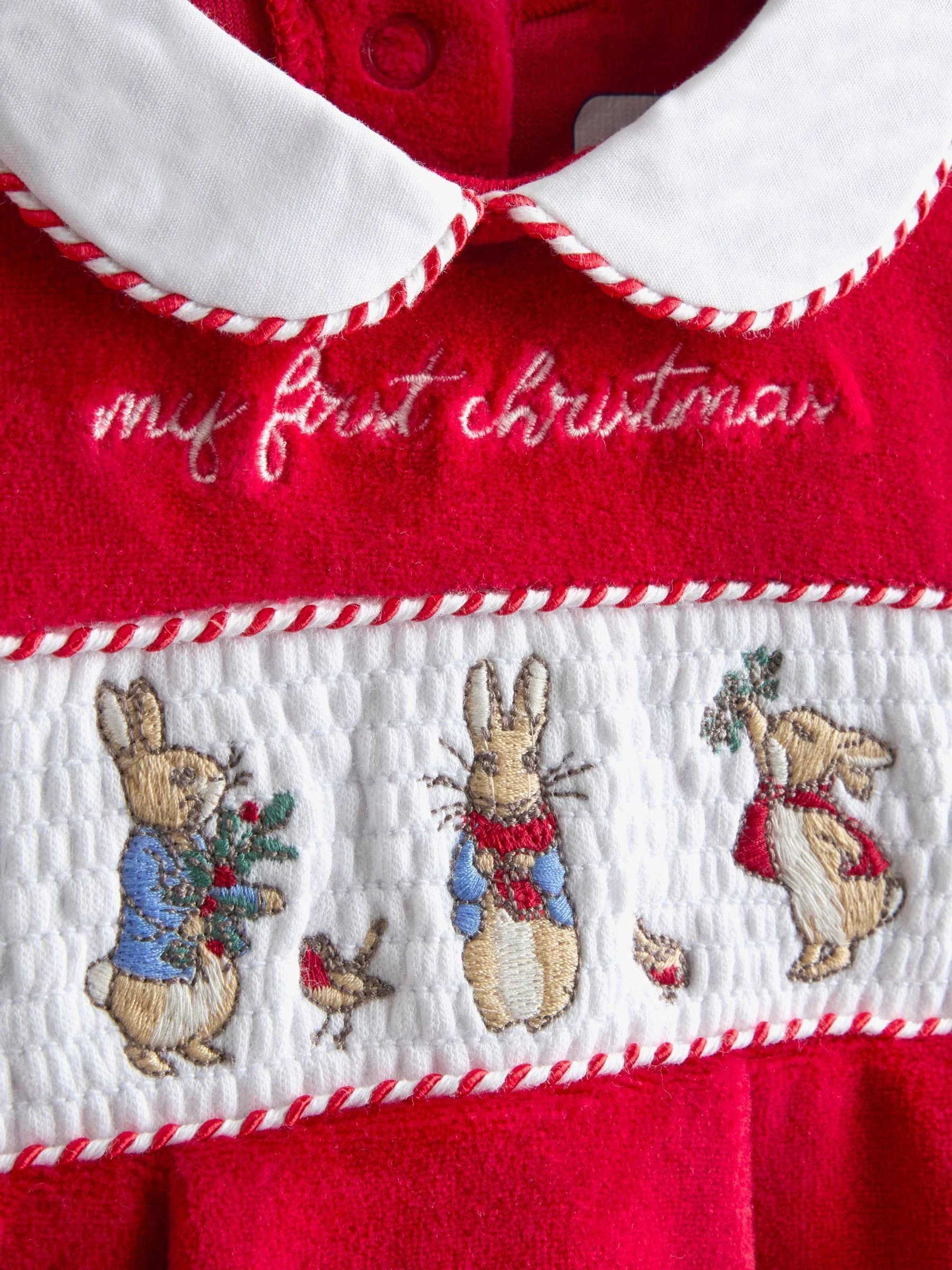 JoJo Maman Bébé Kerstmis Velours All-in-one