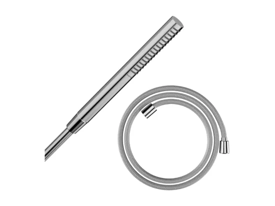 Pommeau de douche HANSGROHE Pulsify S 100 EcoSmart chromé + flexible de douche HANSGROHE Designflex 200 cm chromé