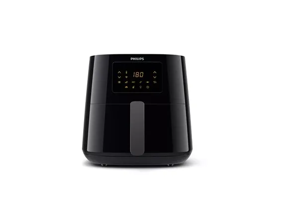 Philips Essential HD9280 Airfryer XL - Varmluftsrister - 6.2 liter - 2000 W - mørk sølv/sort