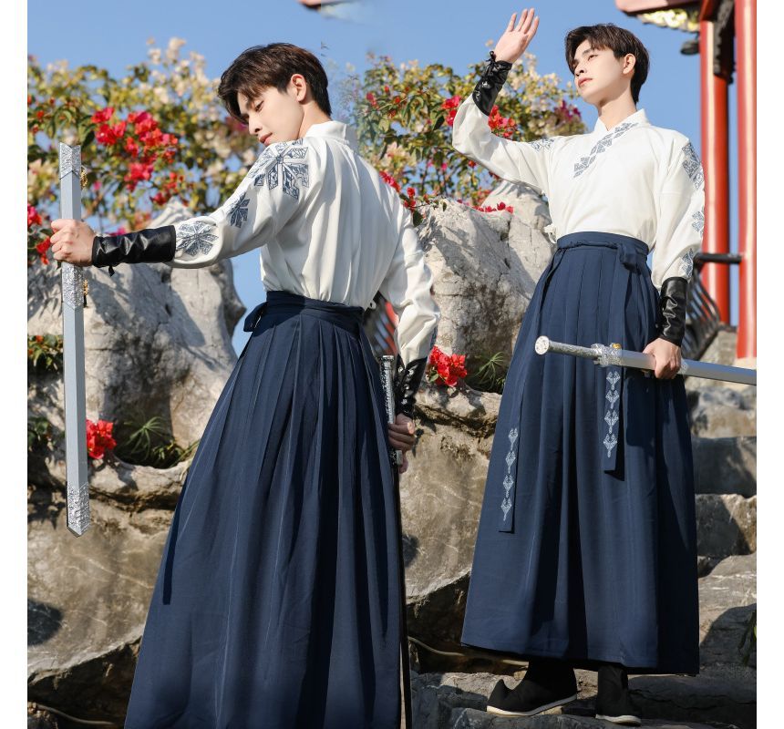 Pinocle - Geborduurd Hanfu-kostuum / Onderarmpaneel / Set