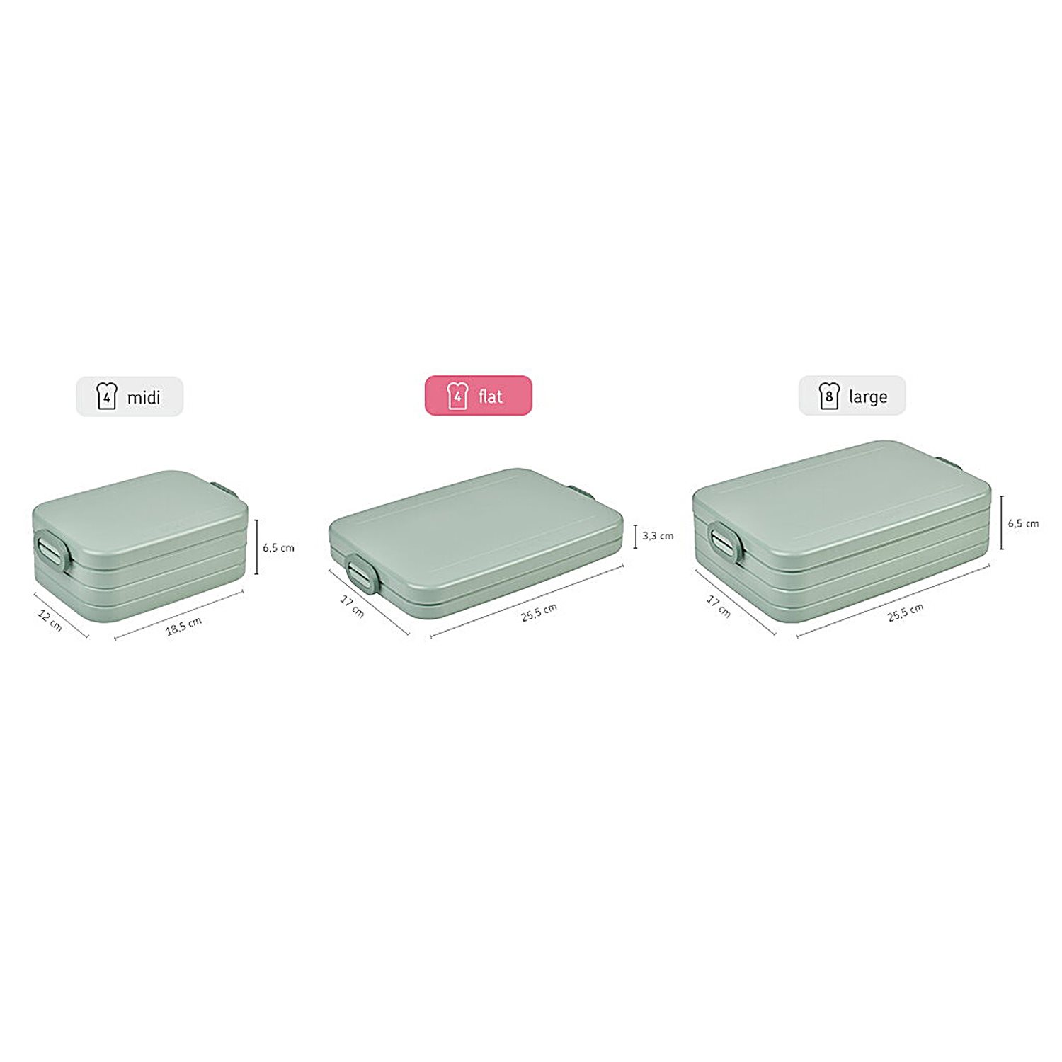 Mepal Take a Break Lunchbox Flat vivid mauve
