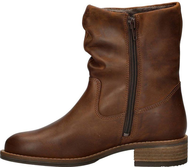 Nelson - Dames Boot - Rustiek Gewaxt Leer - Kleur Bruin