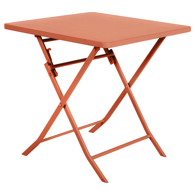 Ensemble table de jardin pliante carrée + 2 chaises GREENSBORO Ambre