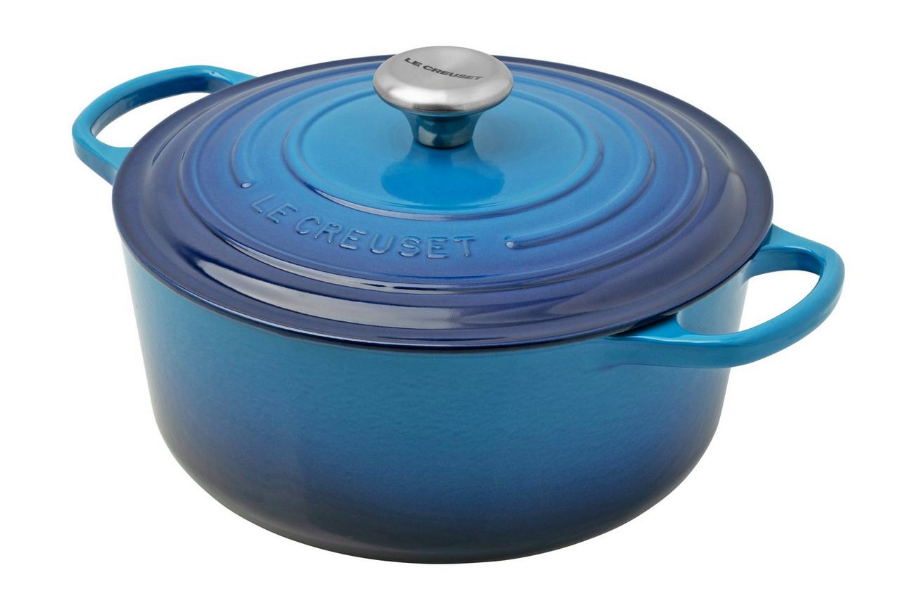 Le Creuset Signature braadpan 21177262202430 Azure 26 cm 5,3L rond