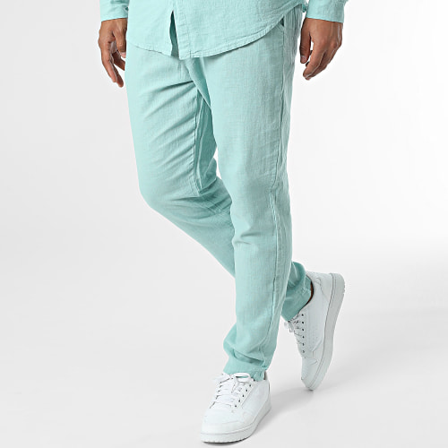 Ensemble Chemise Manches Longues Et Pantalon Vert Clair