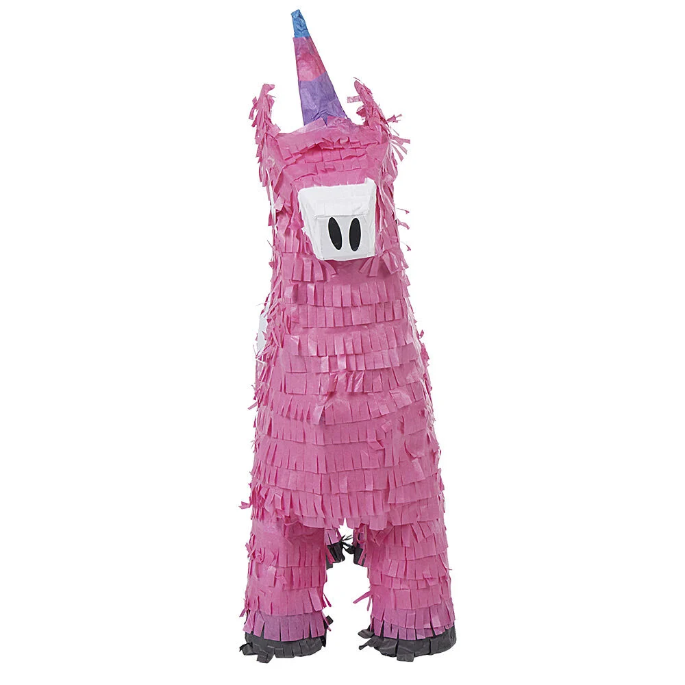 Piñata lama licorne rose en carton