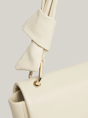 Bolsa Hobo de Couro com Fecho de Pressão