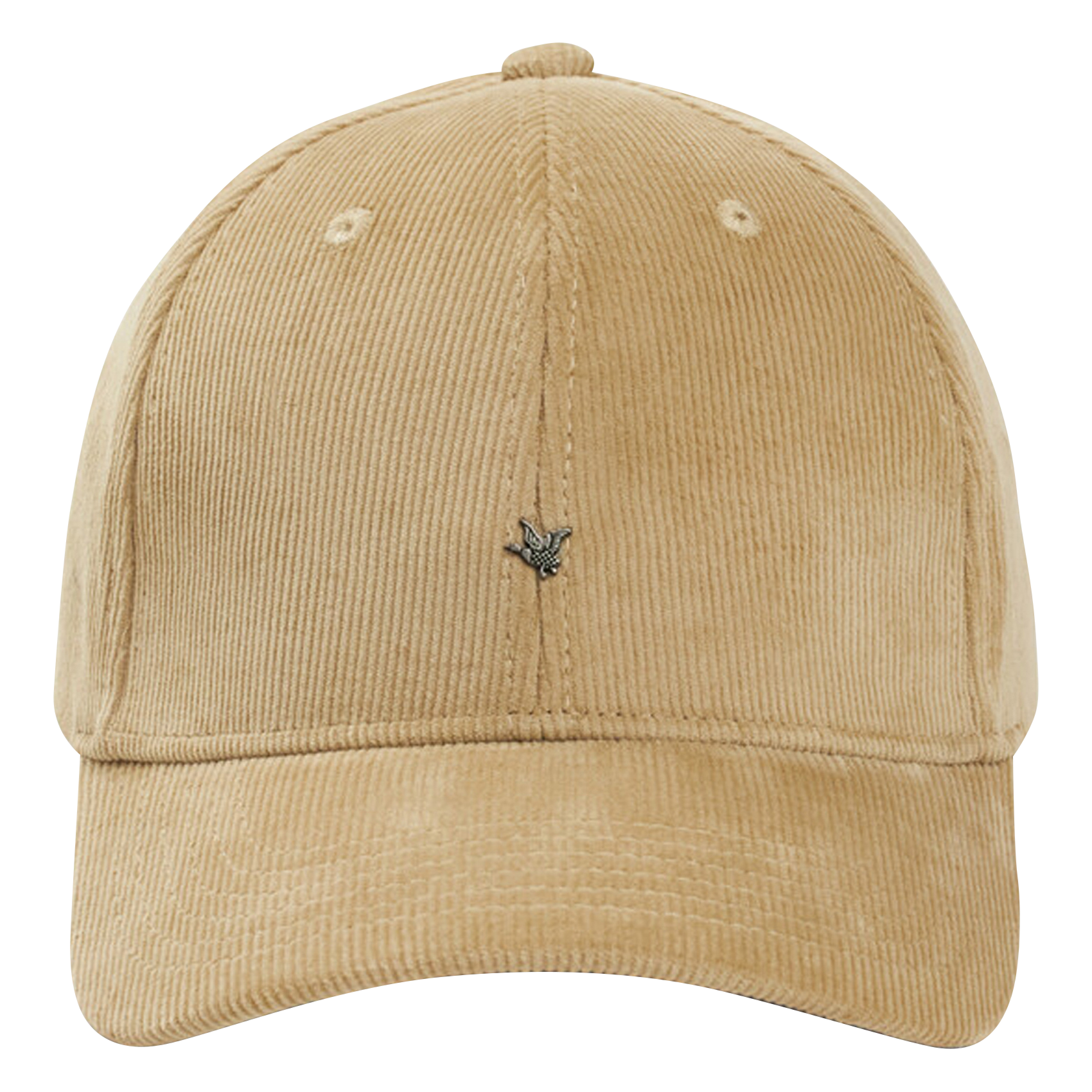Casquette velours côtelé en coton mélangé | Beige