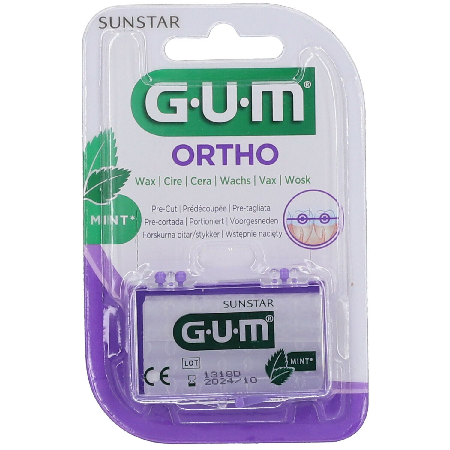 GUM® Ortho Wachs Mint