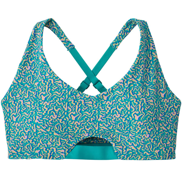 Brassière trail PATAGONIA W'S MAIPO LOW IMPACT ADJUSTABLE BRA SEA TEXTURE: SUBTIDAL BLUE