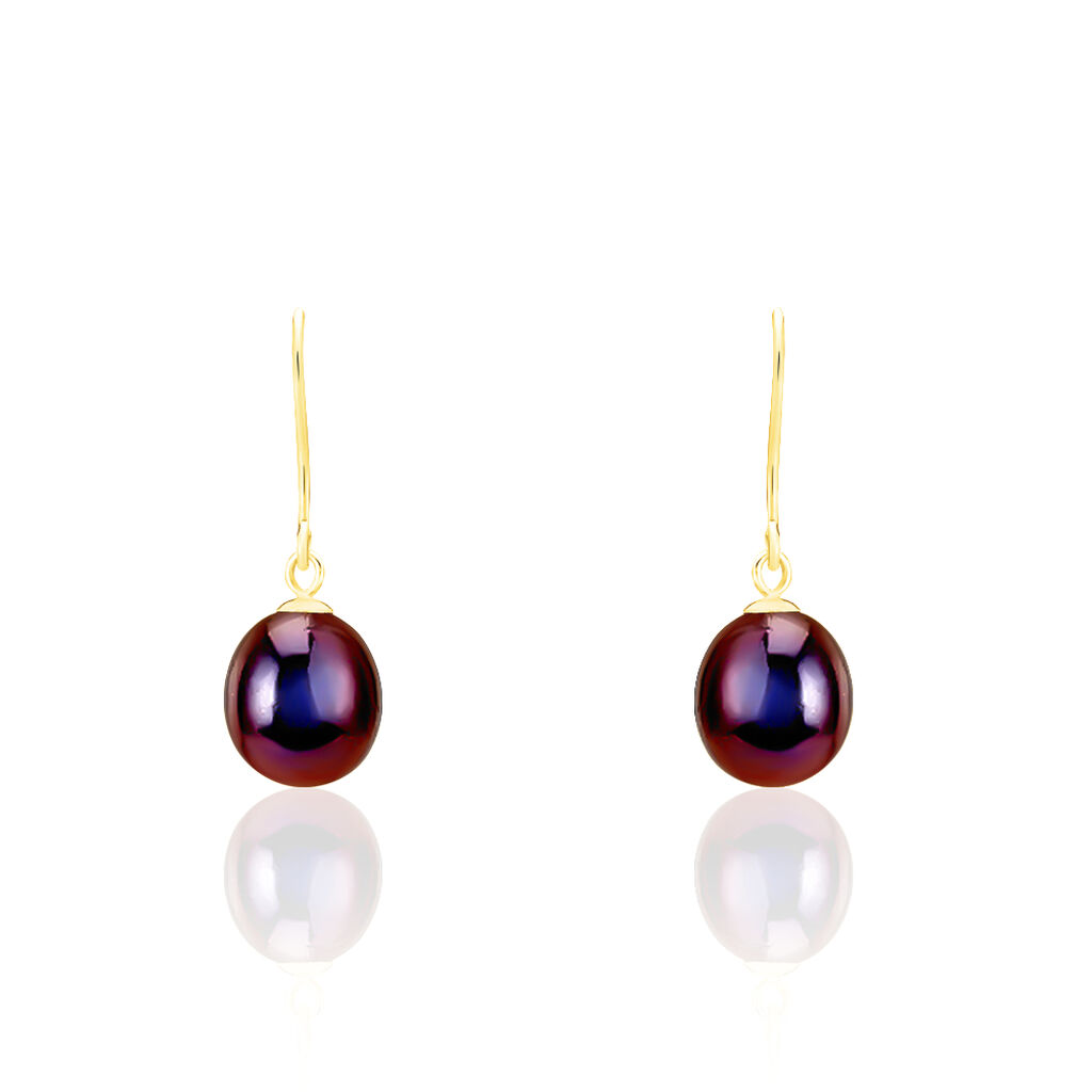 Boucles D'oreilles Pendantes Severiane Or Jaune Perle De Culture