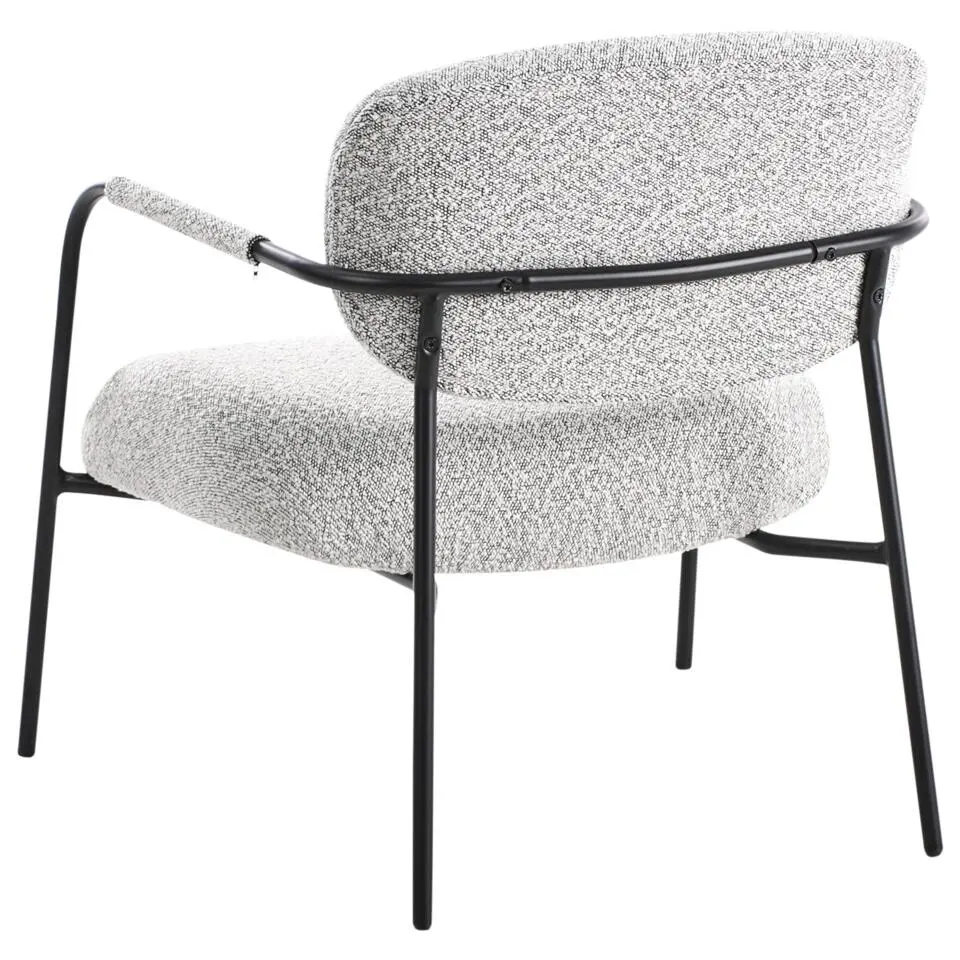 AUSVIKA - Fauteuil - Zwart/Wit - Polyester