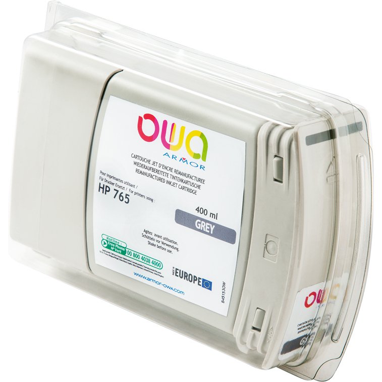 Cartouche d'encre traceur remanufacturée OWA - standard - Gris - pour HP 765