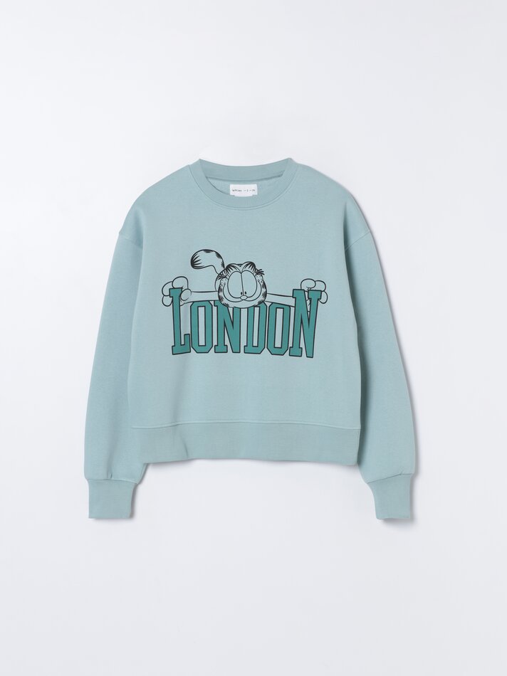 Moletom Garfield - Nickelodeon - Azul-turquesa