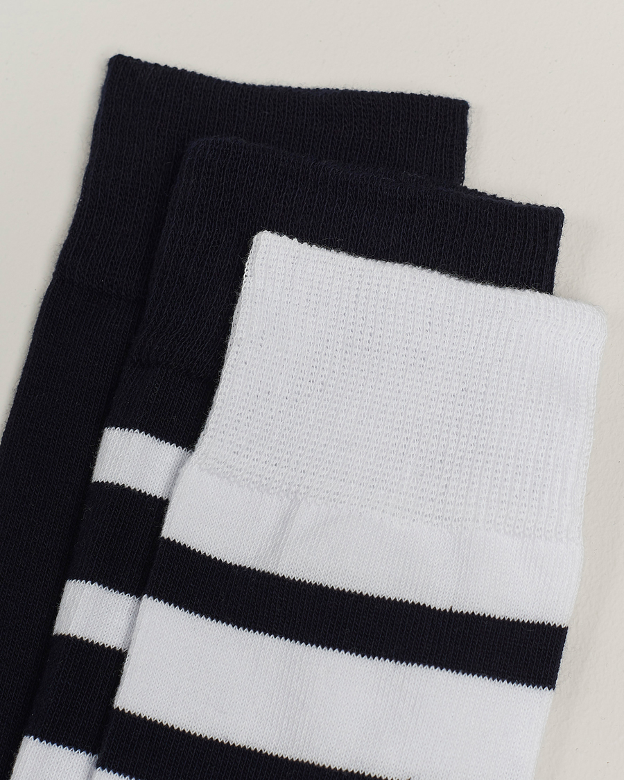 Armor-lux 3-Pack Loer Socks Navy/White