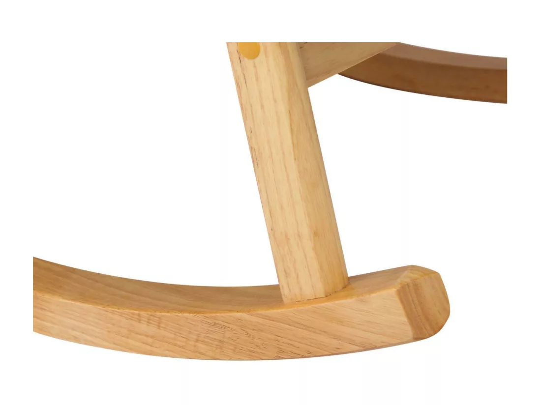 Chaise à bascule - Tissu & Bois - Crème - Morelia