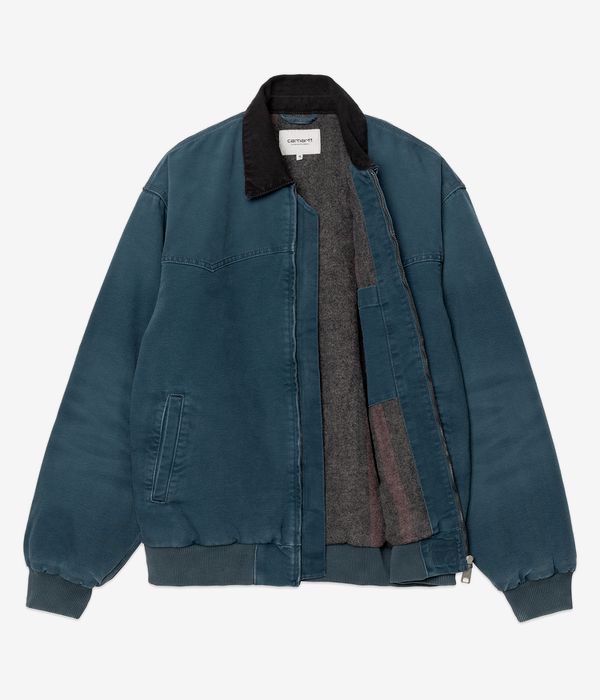 Carhartt WIP OG Santa Fe Organic Dearborn Jacke (deep lagoon black stone canvas)