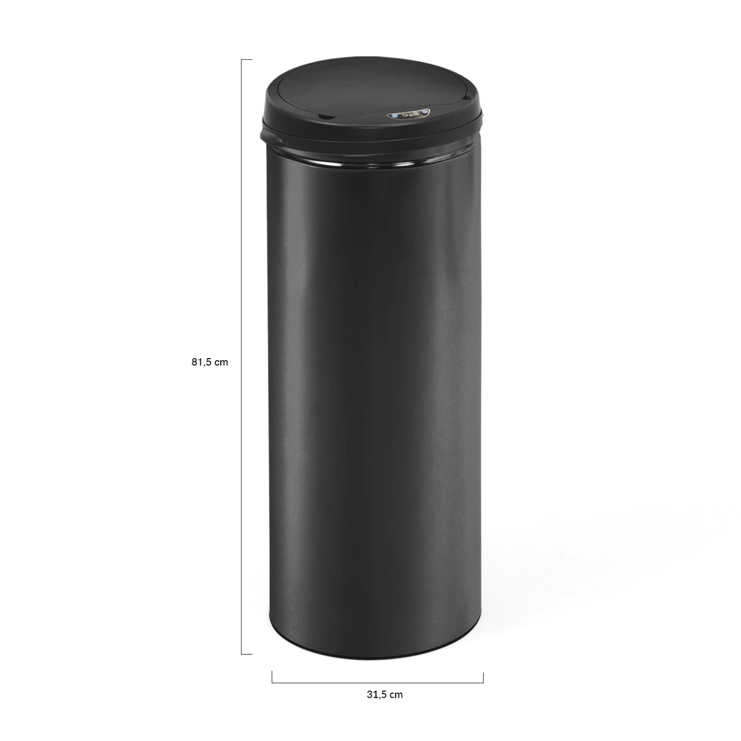Poubelle de cuisine automatique 50L noire capteur de mouvement sans contact