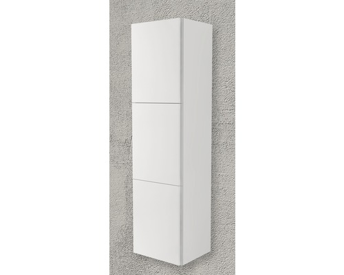 Hoge kast Baden Haus, 45 cm breed, wit hoogglans, volledig gemonteerd