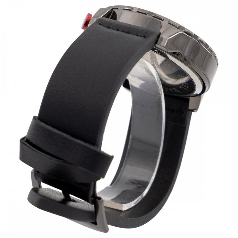 Coffret montre Homme M. JOHN bracelet Cuir Noir