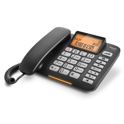 Gigaset DL580 - téléphone filaire - noir