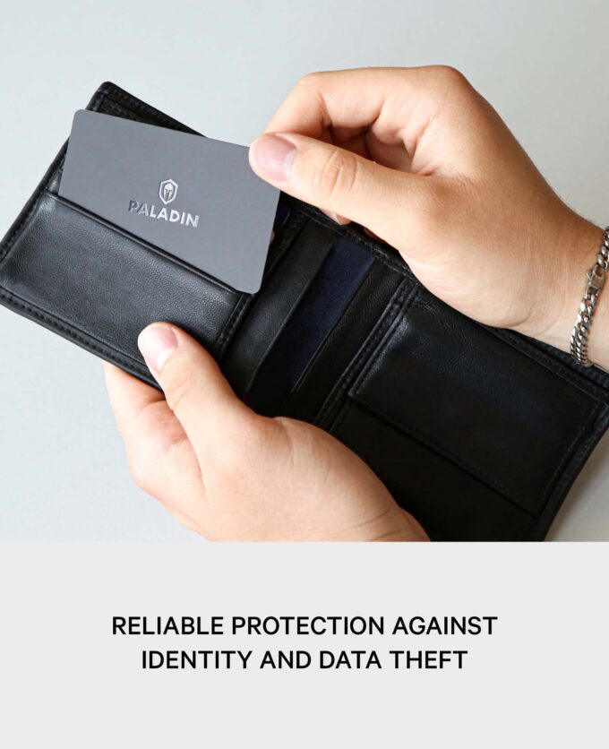RFID- und NFC-Blocker Portemonnaie Karte zum Schutz gegen Datendiebstahl - Schwarz