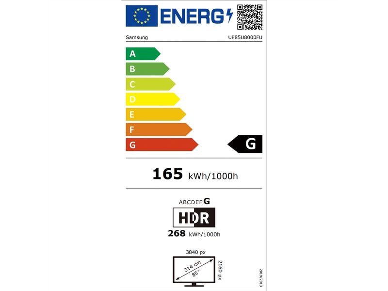 Samsung TV UE85U8000F 85'' U8000F Crystal UHD 4K TV, 2025 Crystal UHD 4K Smart Fernseher