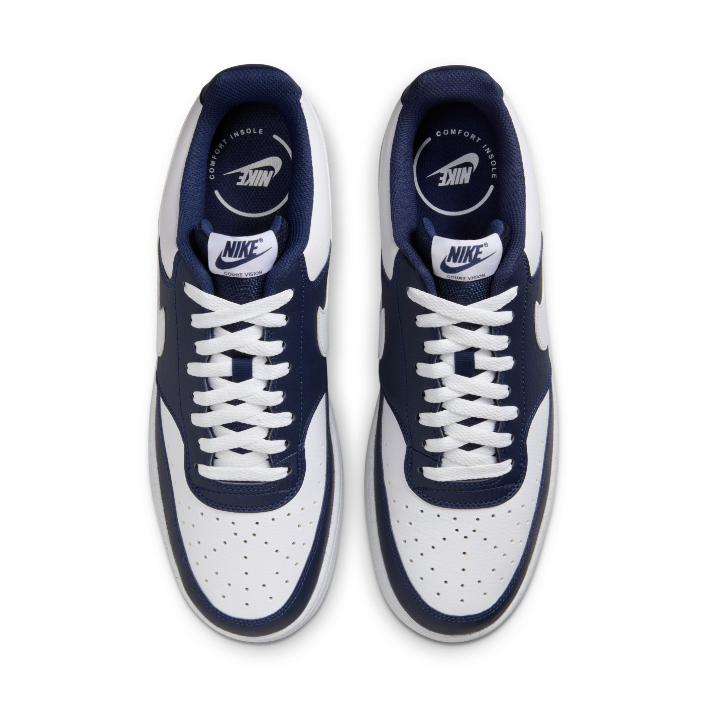 Nike Court Vision Low Sneakers Donkerblauw Wit