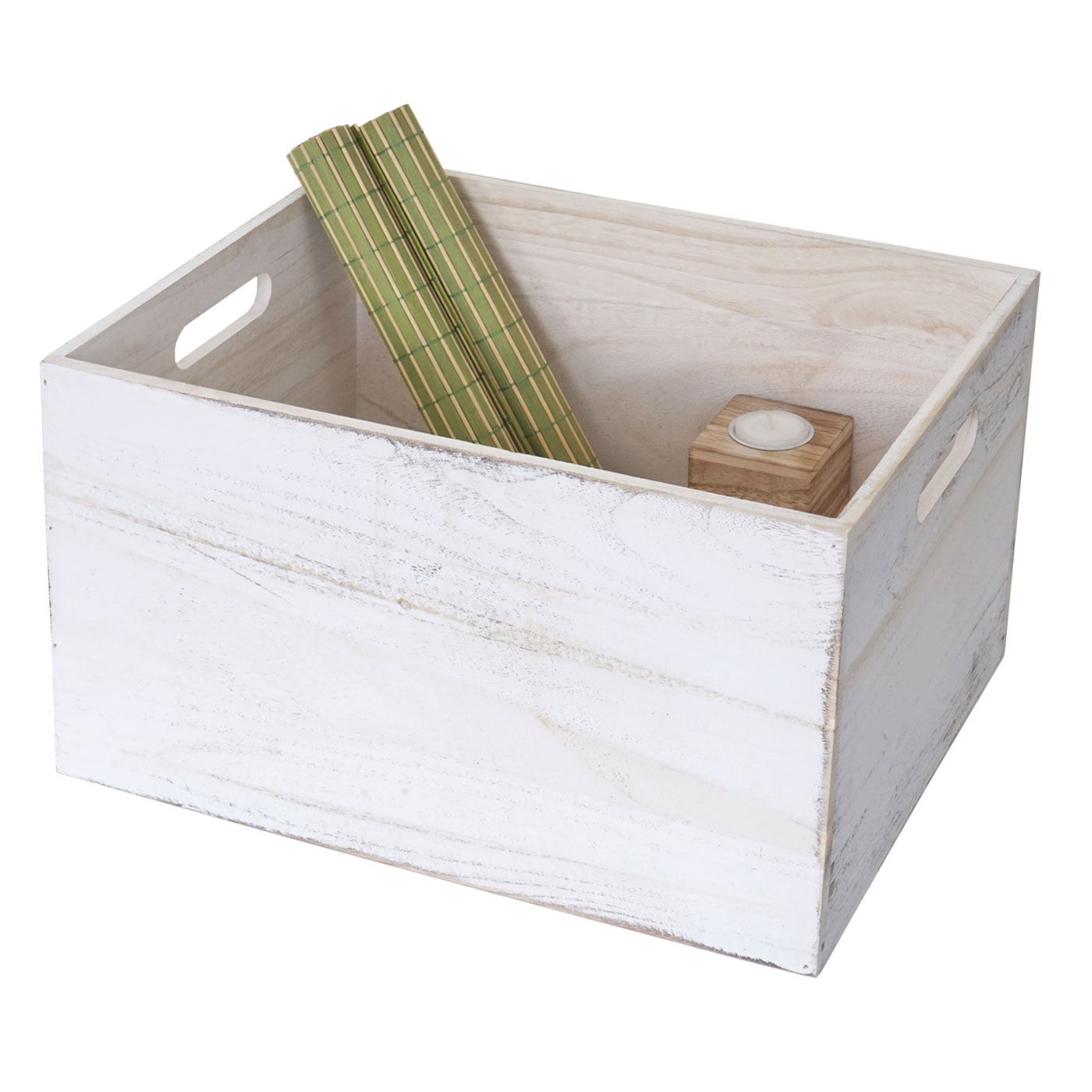 6er Set Holzbox MCW-C20, Dekokiste Aufbewahrung Holzkiste, Shabby-Look Vintage ~ weiß shabby