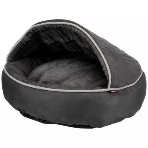 Cama caverna para gato cinza