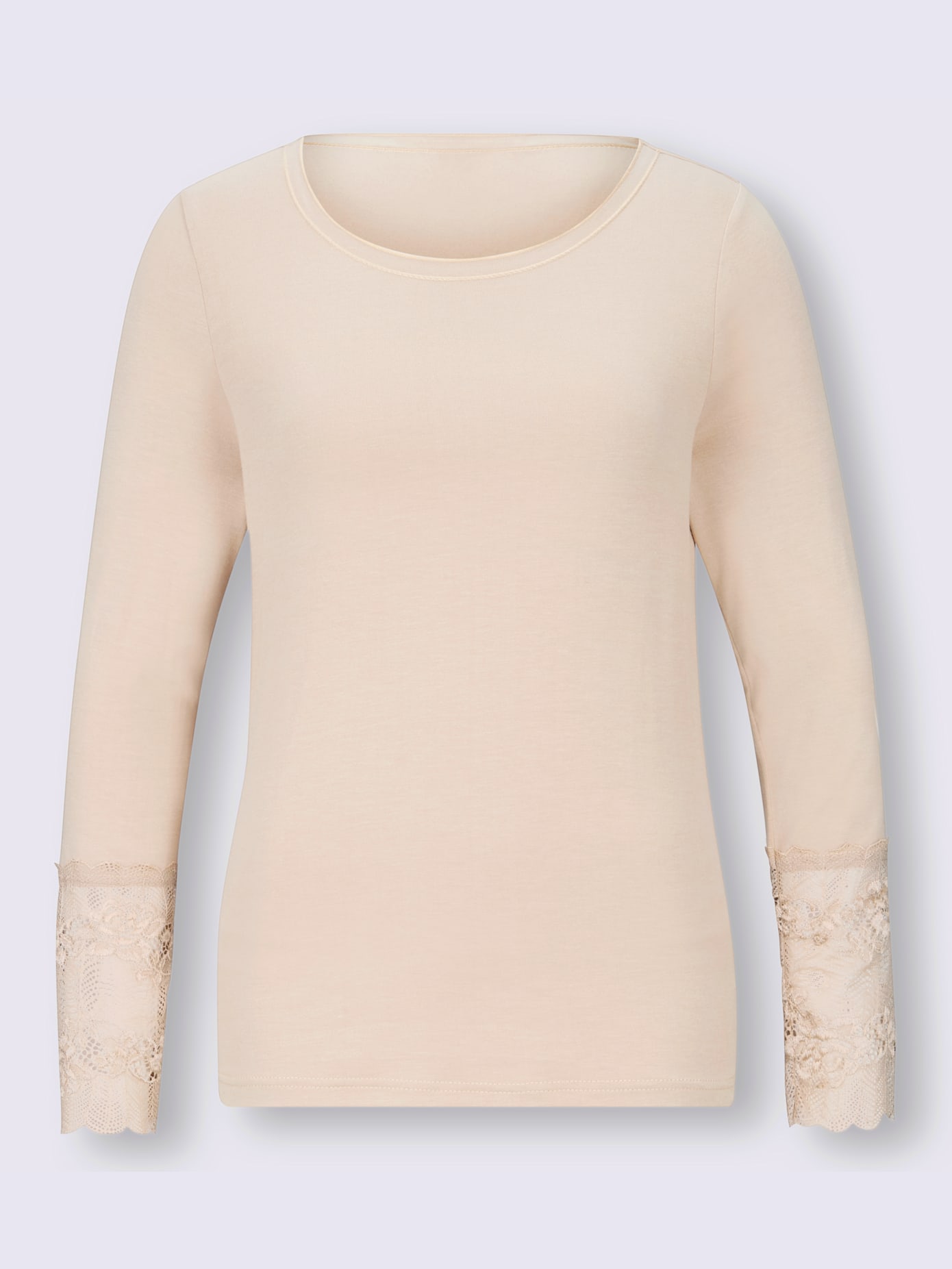 T-shirt dentelle aux manches