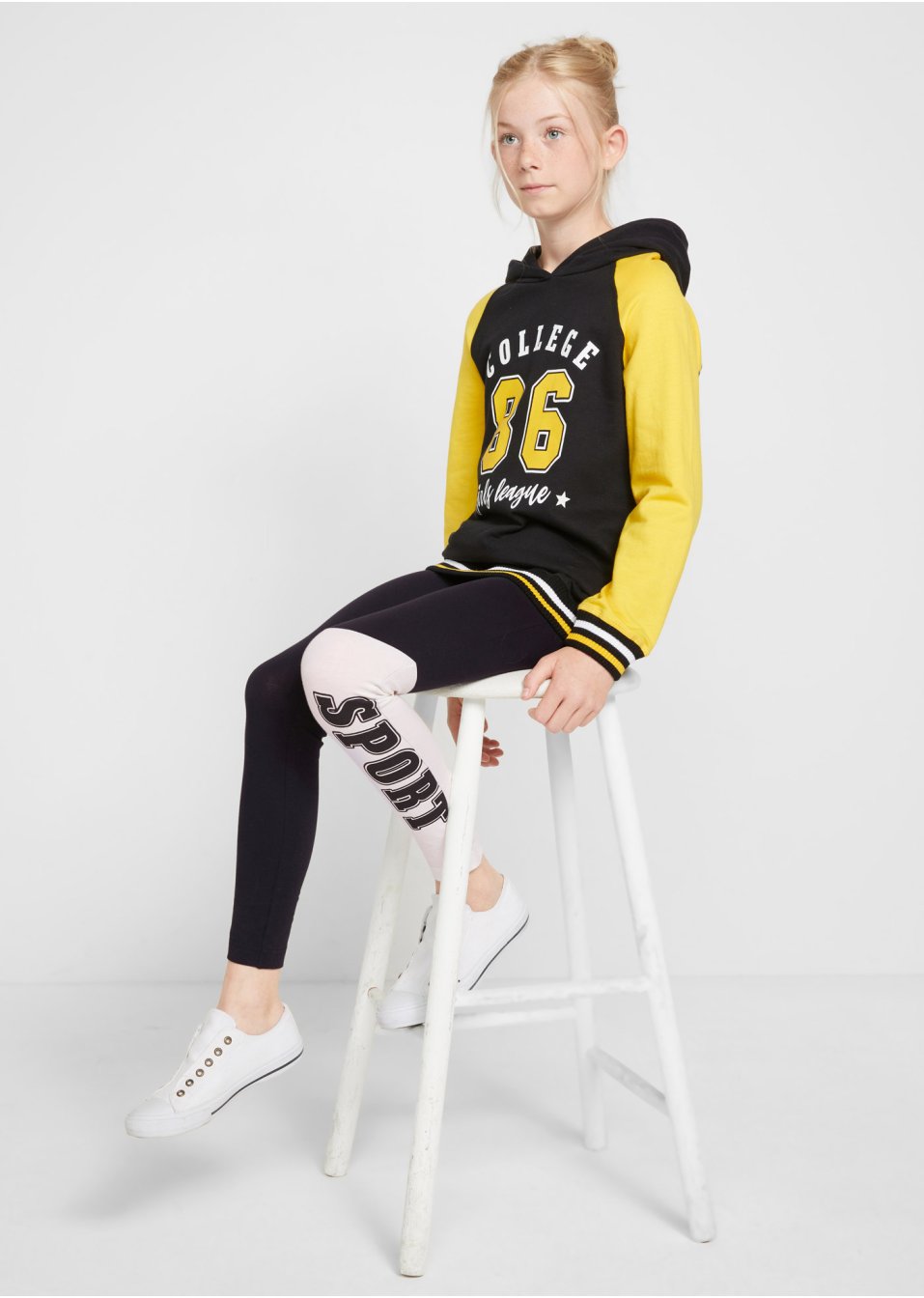 Legging fille avec imprimé campus