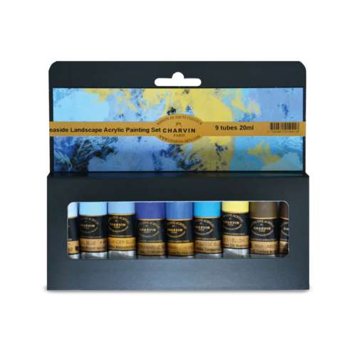 CHARVIN extrafeine Acrylfarbe, 9er-Sets