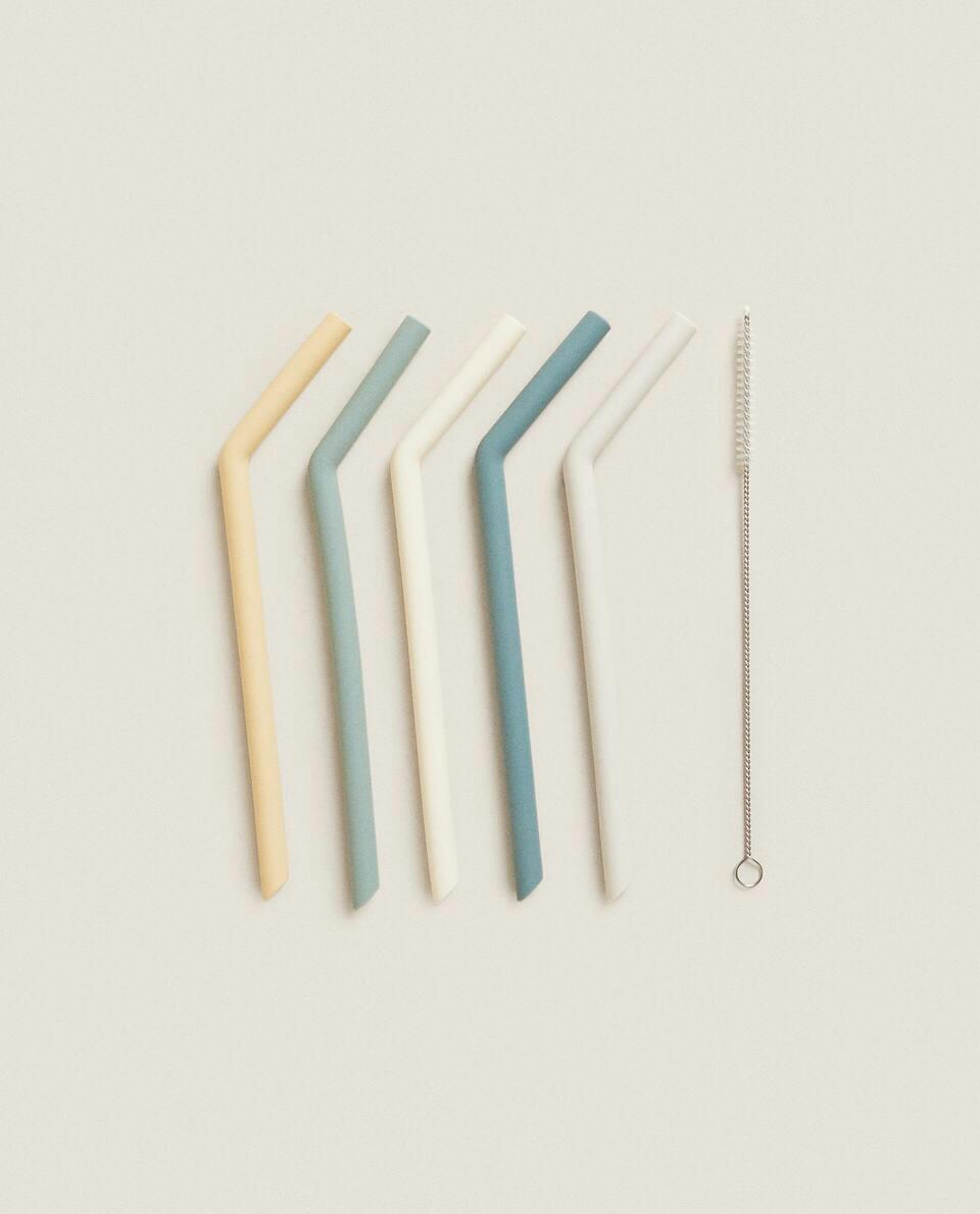 Canudos de silicone (pacote com 5)