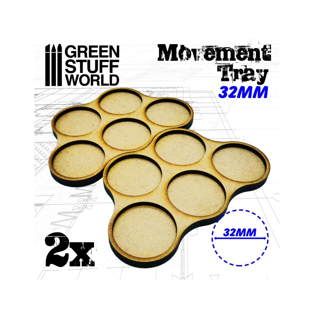 Plateaux de Mouvement MDF 5x32mm