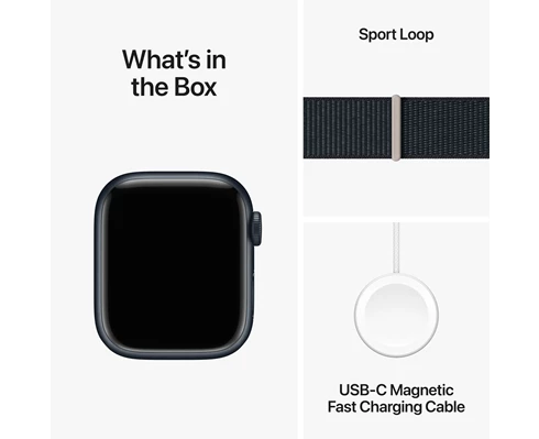 Apple Watch Series 9 GPS   Cellular 45mm Midnight Aluminium Case with Midnight Sport Loop