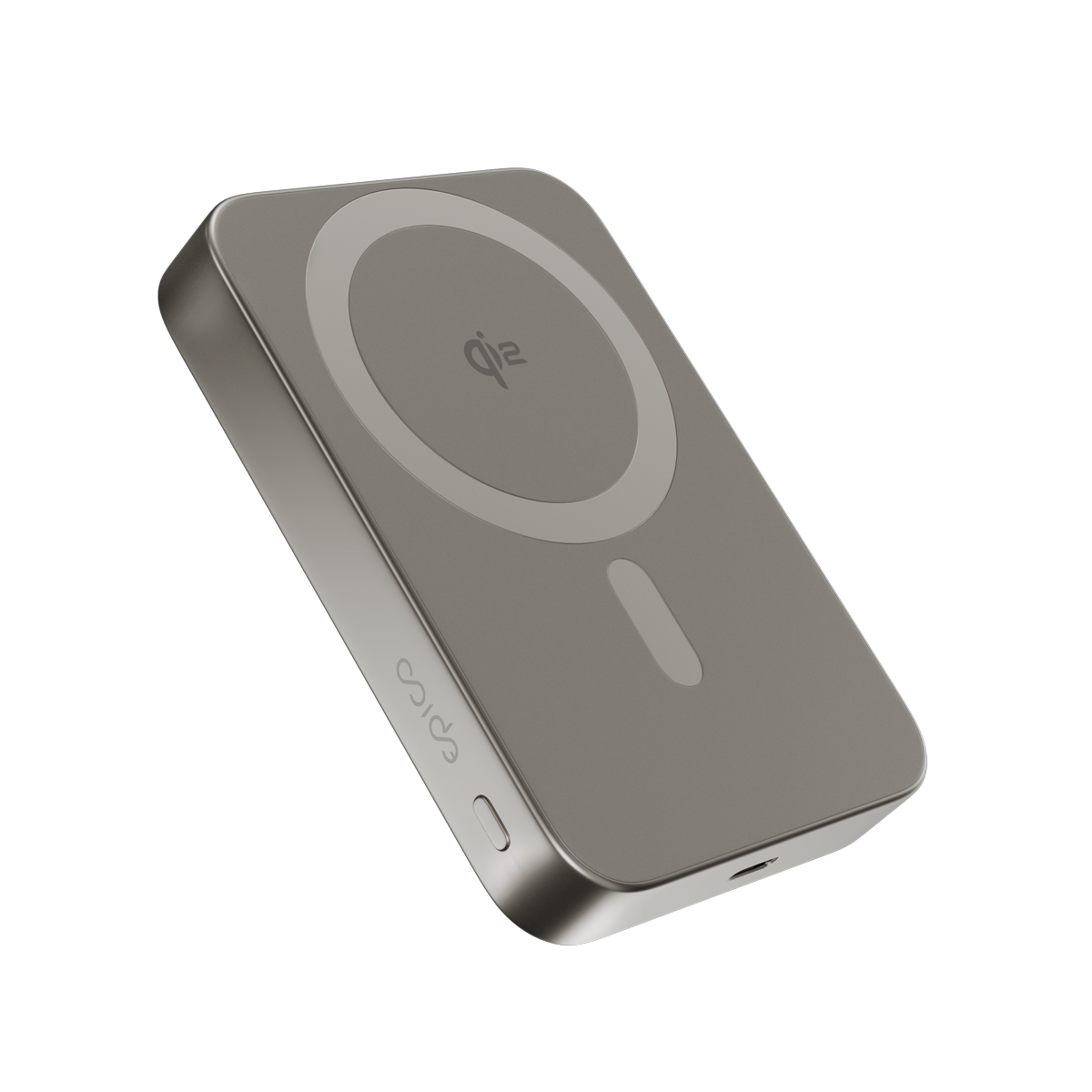 (15W) 10000mAh Alu Mag  EM71 Powerbank USB C Ladegerät MagSafe UltraPack Qi2 Wireless Charger PD (9915112100085) - Titan