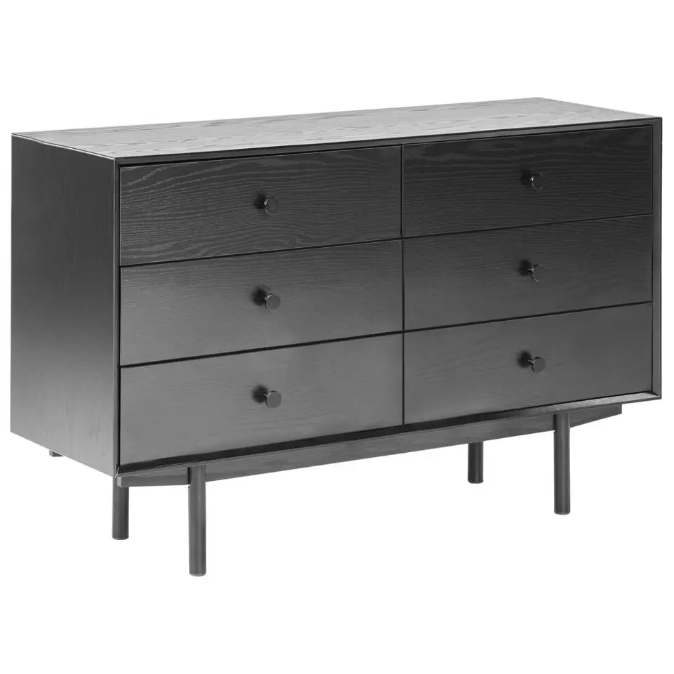 ALCESTER - Ladekast - Zwart - MDF